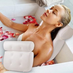 Oreiller de bain de SPA en maille 3D antidérapant, oreiller de <span class=keywords><strong>baignoire</strong></span> de luxe avec 6 ventouses pour soutenir la <span class=keywords><strong>tête</strong></span>, le dos et les épaules, vente en gros - Product Image 1