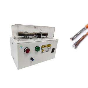 Machine semi-automatique/automatique à vitesse réglable pour le dénudage et le séchage des fils, avec brosse en plastique/métal pour fils tressés - Product Image 1