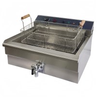Friteuse industrielle commerciale 220V 35L en acier inoxydable, friteuse électrique multifonctionnelle pour poulet frit