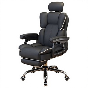 Silla Ejecutiva de Lujo Reclinable con Respaldo Alto, Silla de Oficina con Reposapiés Extraíble, Silla Ergonómica para Computadora y Juegos para Salón - Product Image 1