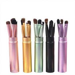 5 Sets Synthetic Hair Makeup Brush Full Set Plastic Handle Face <b>Eye</b> Lip Brush Kit - Product Image 3