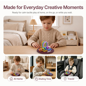 Planche <span class=keywords><strong>d</strong></span>'activités sensorielles FLwarm en silicone, jouet anti-stress éducatif et apaisant pour l'anxiété, le TDAH et l'autisme, pour les enfants de 3 à 14 ans et plus - Product Image 6