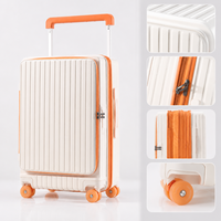 Maleta Rígida de Lujo 9028 con Apertura Frontal, Expandible, con Candado TSA, Ruedas Silenciosas de Aluminio, Venta al Por Mayor de Fábrica, OEM