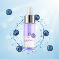 Serum Wajah Blueberry Organik Label Pribadi dengan Asam Hialuronat, Anti-Penuaan, Mencerahkan, Memutihkan, Melembapkan, dan Menghidrasi