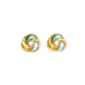 Boucles d'oreilles tendance en acier inoxydable 316L avec placage or PVD, durables et résistantes - Product Image 1