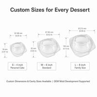 Boîtes d'emballage pour gâteaux en PET transparent jetables SUBANG, procédé de thermoformage, forme personnalisable, épaisseur, impression de logo/design graphique