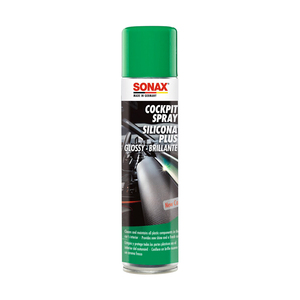 Fabriqué en Allemagne, marque SONAX GmbH, spray brillant pour l'entretien du cockpit, parfum de voiture neuve, nettoyant intérieur 400 ml - Product Image 1