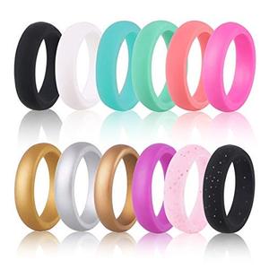 Anello Nuziale in Silicone per Donne Fascia Sottile alla Moda Colorato Comodo Sicuro sulla Pelle Anelli da Dito per Donne - Product Image 2