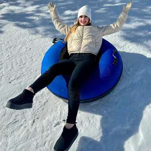 Livraison rapide hiver neige <span class=keywords><strong>luge</strong></span> toboggan gonflable en caoutchouc fond neige Ski Tube pour enfants adultes - Product Image 5