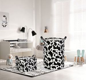 <b>Rectangle</b> Cow <b>Basket</b> Cow Print <b>Storage</b> Bins Cute Canvas Organizer Bin for Bedroom Decor Kids Toys Books - Product Image 3