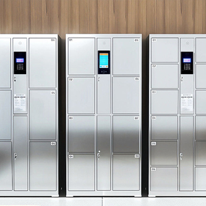 Casier intelligent en acier inoxydable à 4, 6, 8, 10, 12 portes avec serrure électronique à code pour le stockage intelligent des colis - Product Image 4
