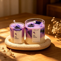 Bougie parfumée au café glacé naturel bio, faite à la main, couleur personnalisable, pour la décoration moderne de la maison, de l'hôtel, du spa, des fêtes