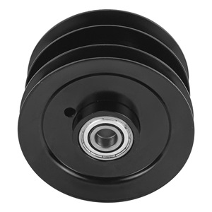 Poulie de courroie de tondeuse à gazon 5 pouces double avec roulement 756 1202 756 0638 A10904, pièce noire pour accessoires de tondeuse à gazon - Product Image 3