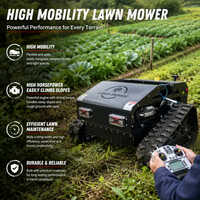 Tondeuse à gazon industrielle télécommandée, tracteur forestier tout-terrain pour la coupe de l'herbe sur les pentes