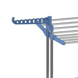 Vendita calda 18M 3 strati in acciaio inox stendino pieghevole stendibiancheria <span class=keywords><strong>appendiabiti</strong></span> con ruote - Product Image 4