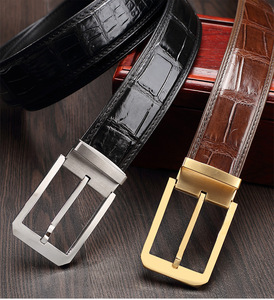 High Quality Mens <strong>Belt</strong> Pin Buckle <strong>Belt</strong> Cinturones Hombre Genuine Leather Crocodile <strong>Belts</strong> for Men - Product Image 3