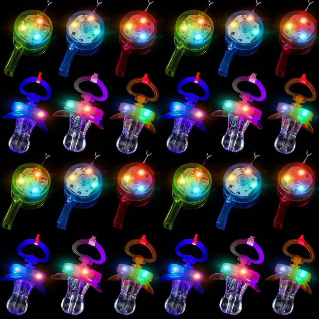 Chupeta LED apito acende brinquedo de chupeta para brincar, adequado para atividades em KTV e bar, concertos, eventos esportivos