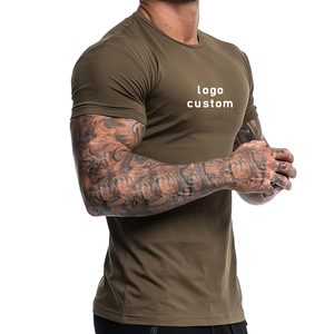 ホットセール メンズ フィットネス ランニング スポーツ Tシャツ 卸売 ジム ワークアウト 通気性 速乾 Tシャツ - Product Image 3