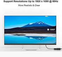 QGeeM H DMI ke VGA Adapter Dengan Port Audio 3.5mm 1080P60Hz H DMI1.4 ke VGA Converter Male to Female untuk Monitor PC Proyektor Baru