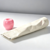 Tube cosmétique en aluminium et plastique écologique de 2,5 oz, couleur personnalisée, avec bouchon à vis rose mignon pour baume corporel et crème pour les mains