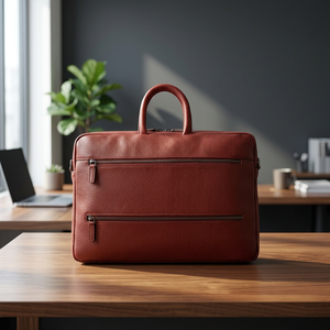 Nouveauté - Sac à main pour ordinateur portable BS International pour homme, en cuir véritable durable, écologique, grande capacité, imperméable - Product Image 1