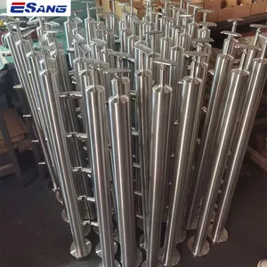 ESANG Piso Montado Stair Post 304 Aço Inoxidável Railing Baluster Fabricante