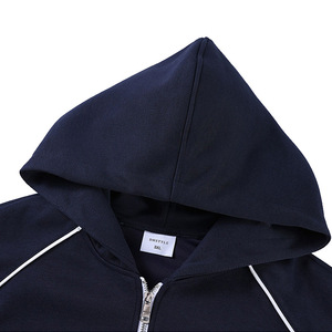 Men's Heavyweight Zip-Up Hooded Jacket Loose Fit Windproof Daily Wear 2XL - Product Image 1
