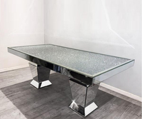 Table de cuisine et chaises pour 4 salle à manger ensemble de table de cuisine en bois table à manger ronde en verre miroir