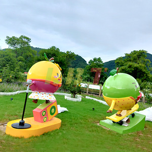 Sculpture créative en fibre de verre en forme de poire, motif fruit de dessin animé, pour décoration extérieure de parcs et fermes, moulée sur mesure, à poser au sol - Product Image 4