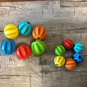 Pelota de goma para masticar para perros, juguete de entrenamiento multifuncional personalizado con dientes de limpieza de comida filtrados, interactivo - Product Image 6
