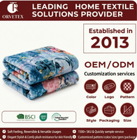 Couverture en flanelle personnalisée imprimée par l'usine Orvetex, style européen et américain, imperméable et anti-boulochage