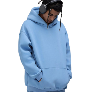 เสื้อฮู้ดผู้ชายไซส์ใหญ่ ผ้าฝ้าย 100% น้ำหนัก 400 กรัม เป็นมิตรกับสิ่งแวดล้อม เนื้อผ้านุ่มพิเศษ ทรงหลวม สไตล์ลำลอง สำหรับฤดูใบไม้ร่วง ปักลาย 3 มิติ รับสั่งทำ - Product Image 1