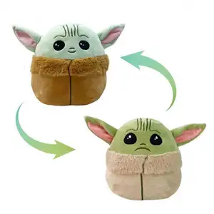 Sacos de brinquedo de pelúcia Yoda para bebês de 15 cm unissex de dupla face para bebês de 14 anos ou mais, 8 a 13 anos, algodão PP