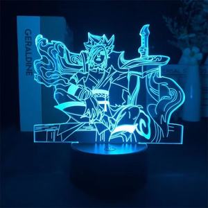 <span class=keywords><strong>LOL</strong></span> League of legend Game Figure Ahri The Nine tail <span class=keywords><strong>Fox</strong></span> lights 3D Led RGB Neon Night Light - Product Image 3