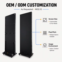 Panneau d'affichage LED numérique portable intelligent P1.86 P2 P2.5, pliable, pour intérieur/extérieur, avec animation, IP65, couleur intégrale, pour utilisation en ascenseur