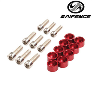 Aluminum Spacer <b>Washers</b> Set 8mm 9 Pieces Red For <b>Car</b> Modification - Product Image 5
