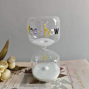 Reloj de Arena de Vidrio Soplado a Mano Moderno, <span class=keywords><strong>Temporizador</strong></span> de <span class=keywords><strong>20</strong></span> <span class=keywords><strong>Minutos</strong></span> con Letras Personalizadas para Oficina y Regalo, Venta al Por Mayor - Product Image 4