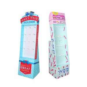 Exhibidores de Cartón Plegables al por Mayor para Tiendas, Exhibidores de Piso con Ganchos, Exhibidores de Cartón Corrugado para Supermercados con Ganchos - Product Image 2