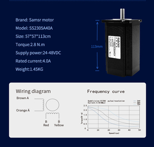 Motor de Doble Eje Samsr SS2304A42A SS2304A42B 24V de 77mm para Impresora 3D, Funcionamiento en Altas y Bajas Temperaturas - Product Image 1