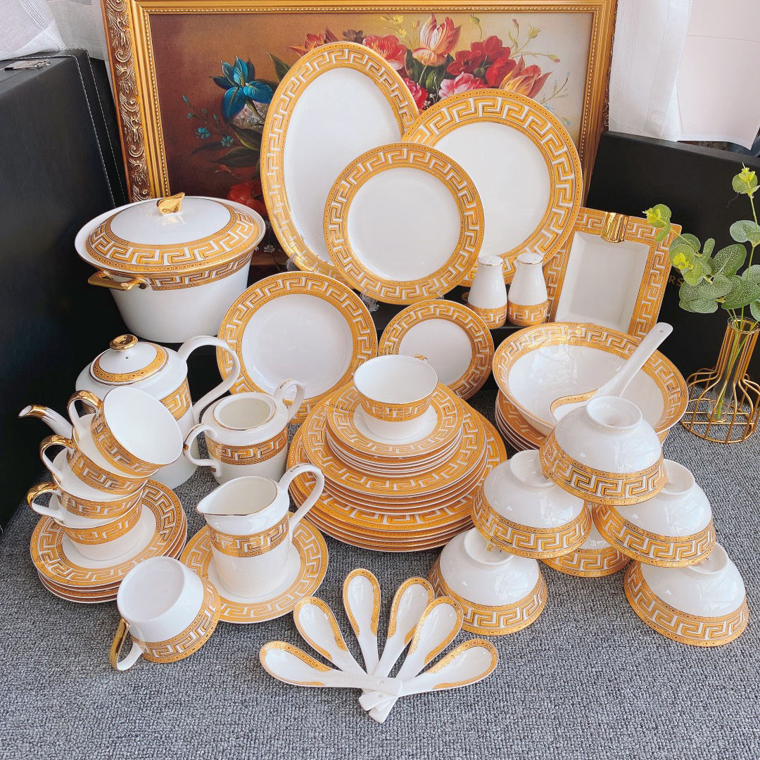 ชุดอาหารเย็น58ชิ้น + ชุดกาแฟ