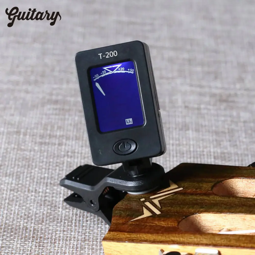 Multifuncional recarregável Digital Guitar Tuner Clip On para Ukulele Baixo Violino Tuner