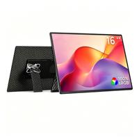 Moniteur portable 16 pouces FHD 1080P avec support, écran IPS pour protection des yeux, idéal pour le bureau et le divertissement