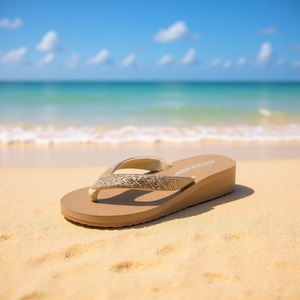 Sandalias de playa Daling con tacón de cuña y tira en el dedo, de EVA negra, para usar con falda, modelo 2026 - Product Image 4