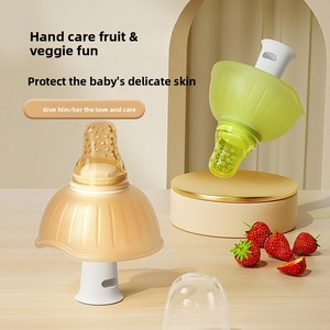 Nouveau design d'alimentateur en silicone de qualité alimentaire avec support de sucette et poignée, sans BPA, certifié EN14350 pour bébés de 0 à 12 mois, idéal pour la dentition - Product Image 1
