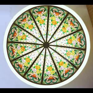 Dôme intérieur en verre trempé Tiffany de style européen, personnalisé en usine, pour la décoration de maisons, hôtels, bâtiments et restaurants - Product Image 5