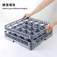 Égouttoir commercial portable en plastique pour vaisselle, à poser au sol, compatible lave-vaisselle, pour le rangement des tasses, bols, assiettes et fourchettes