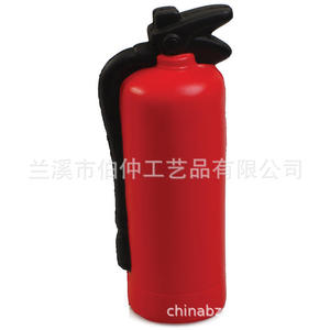 Pelota antiestrés de PU con forma de extintor de incendios, roja, suave, para aliviar el estrés, regalo promocional con tacto elástico. - Product Image 1