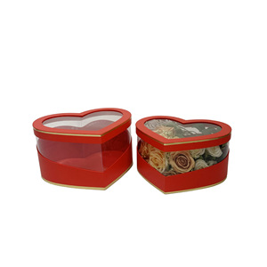 Scatola Regalo Panoramica a Forma di Cuore con Finestra Apribile, Set di Due Pezzi, Scatola Regalo <span class=keywords><strong>per</strong></span> <span class=keywords><strong>Fiori</strong></span>, Scatola Regalo Souvenir - Product Image 2