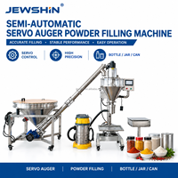 Machine de remplissage semi-automatique à vis sans fin pour poudres (épices, assaisonnements, piments, farine, sucre, aliments secs) en bouteilles, bocaux et boîtes
