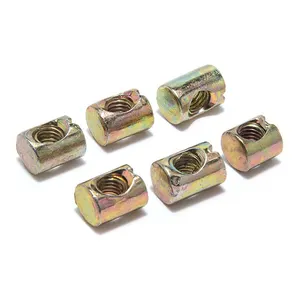 Factory Direct Sales Galvanized Slotted Hammer Nut Cross Pin Slotted Furniture Nuts Suitable For Beds Cribs And Chairs